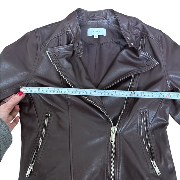 REISS
Tallis Leather Moto Jacket size 6 US in great like new condition - Picture 7 of 12